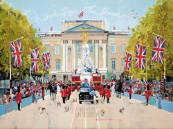 God Save The Queen by Tom Butler - Paper on Board sized 28x21 inches. Available from Whitewall Galleries