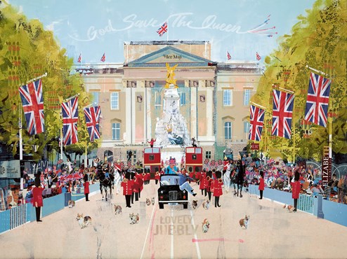 God Save The Queen by Tom Butler - Paper on Board